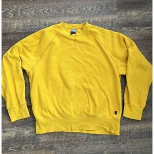 VTG Nike Men's Sweatshirt Yellow Medium HOTWA Center Swoosh‎ Back Of Neck Rare